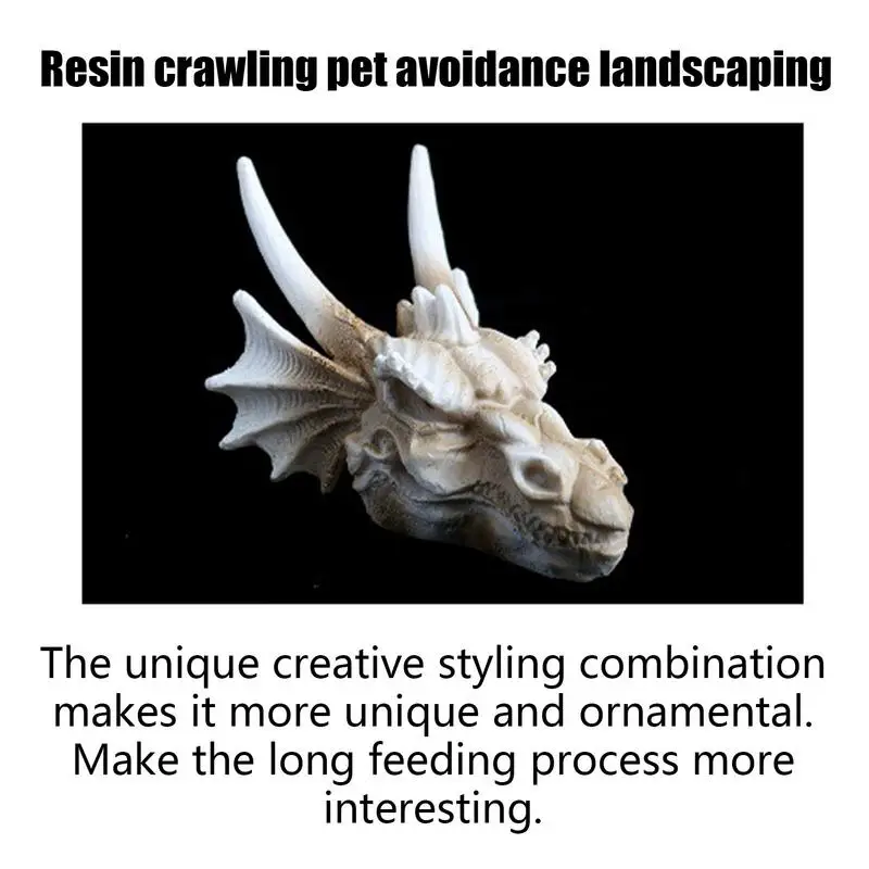 Dragon Head Sculpture simulation Dragon Skull Aquarium Aquarium Sculpture Skeleton Resin Craft Dragon Skull Aquarium Decoration