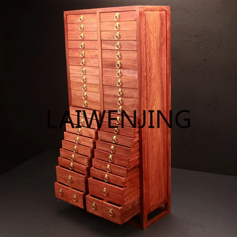 CTG8Rosewood Solid Wood Tea Storage Box Cent Line Pu'er Tea Caddy Storage Cabinet