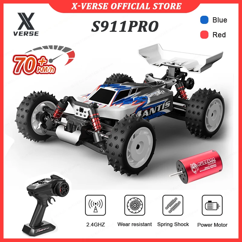 1:16  Brush Or Brushless RC Racing Car S911PRO 4WD Off-Road Remote Control Cars High Speed 50KM/H Or 75KM/H 2.4G Toys Kids Gifts