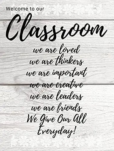 Eeypy Classroom Signs Modern Farmhouse Classroom Moto Farmhouse Decor Elementary Classroom Classroom Decor Metal Signs D¨¦cor 8x