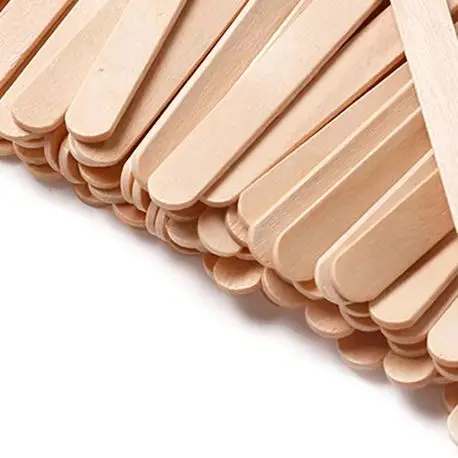 100PCS Disposable Wooden Stick Depilation Spatula Wax Sticks Eyebrows Waxing Spatula Beauty Tool for Professional Home Use