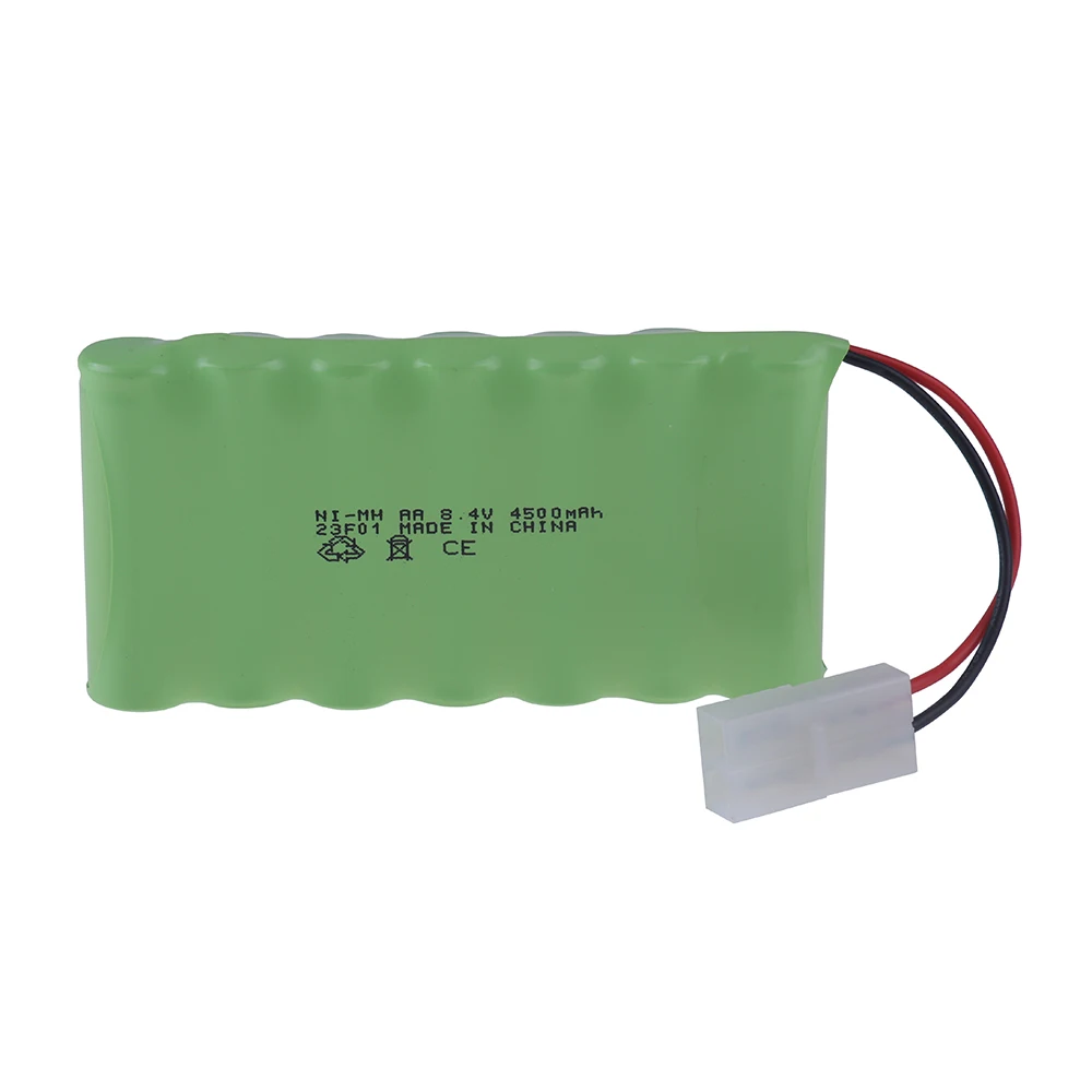 Ni-MH bateria e carregador para carro de brinquedo RC, tanque, arma robô, barco, bateria recarregável, tamiya plug, 8.4v, 4500mAh, 3000mAh, AA