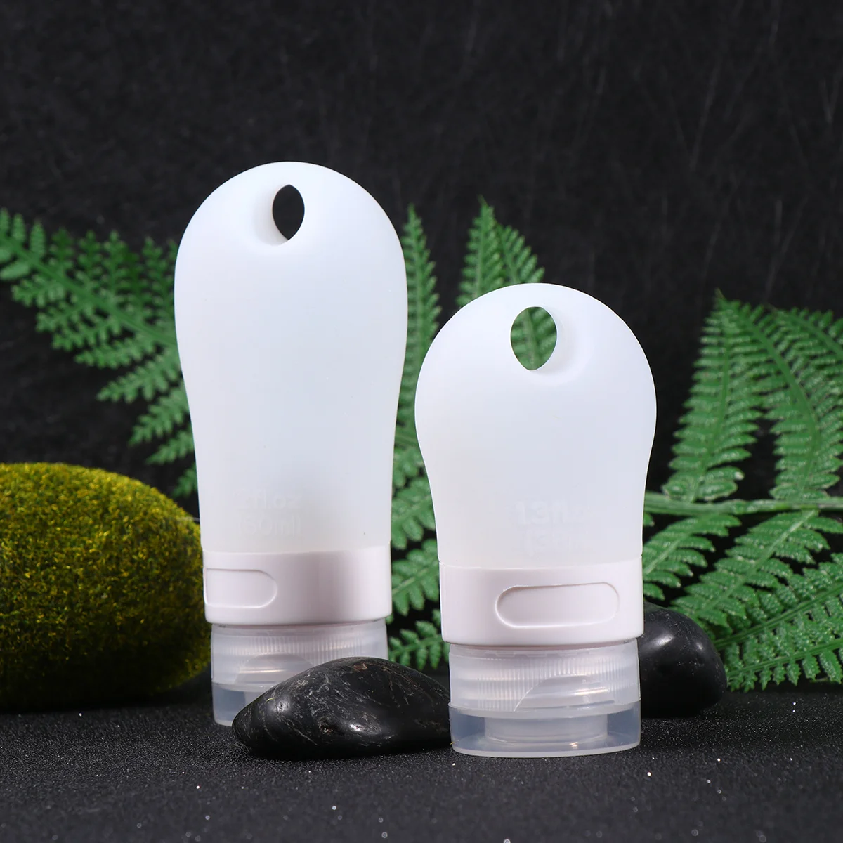

3pcs Silicone Subpackaging Bottle Lightweight Travel Emulsion Bottle Refillable Liquid Container 30Ml 60Ml 90Ml White For