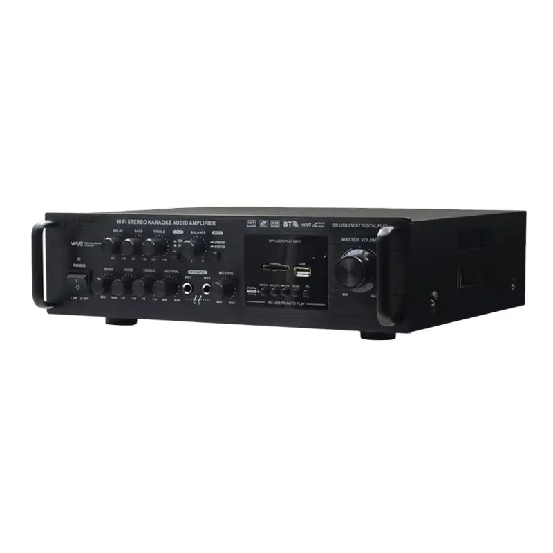 

Home Theater Amplifiers Home Portable Use Mini Audio Amplifier with USB SD BT INPUT 220v and 12v Input Car Amplifier