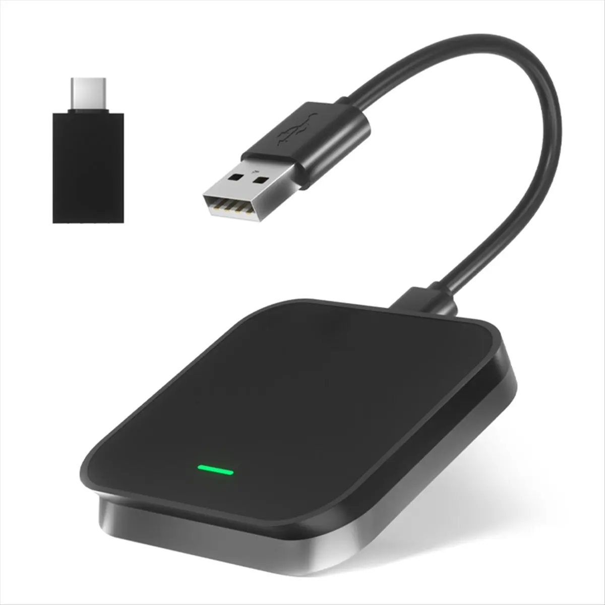 CH◆☆§Wired to Wireless Adapter Box 2-in-1 Carplay and Android Auto Mini Box for USB/Type C Dongle Plug and Play Auto Parts~HOT S