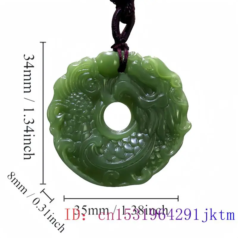 Real Hetian Jade Dragon Pendant Necklace Accessories Chinese Talismans Charm Vintage Stone Men Amulet Natural Carved Jewelry