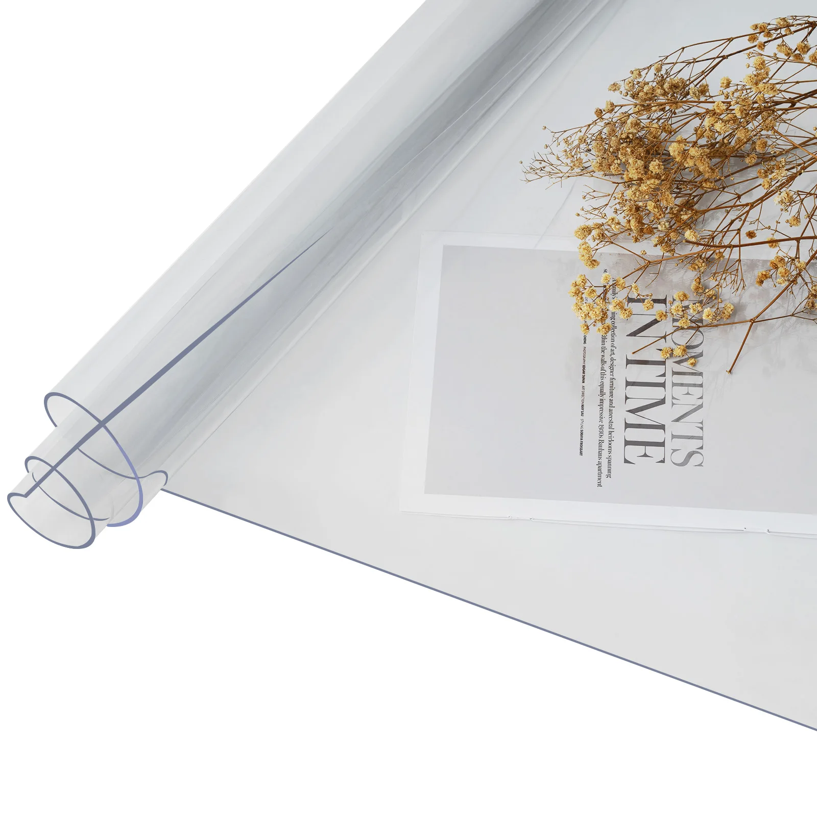 Mantel transparente de PVC de 2mm, película impermeable para mesa, Protector de mesa Rectangular, decoración navideña resistente al calor