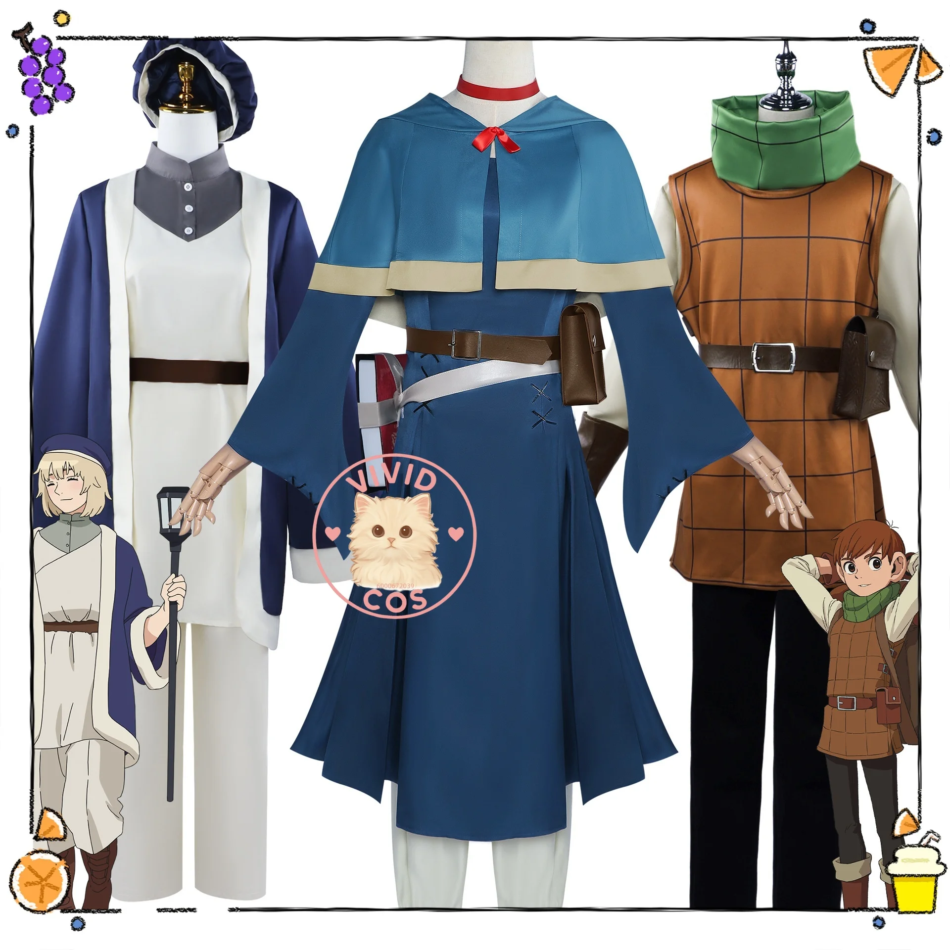 

Delicious in Dungeon Cosplay Costume Popular Anime Marcille/Falin Role Playing Hot Suits for Men Adult Comic Con Party Halloween