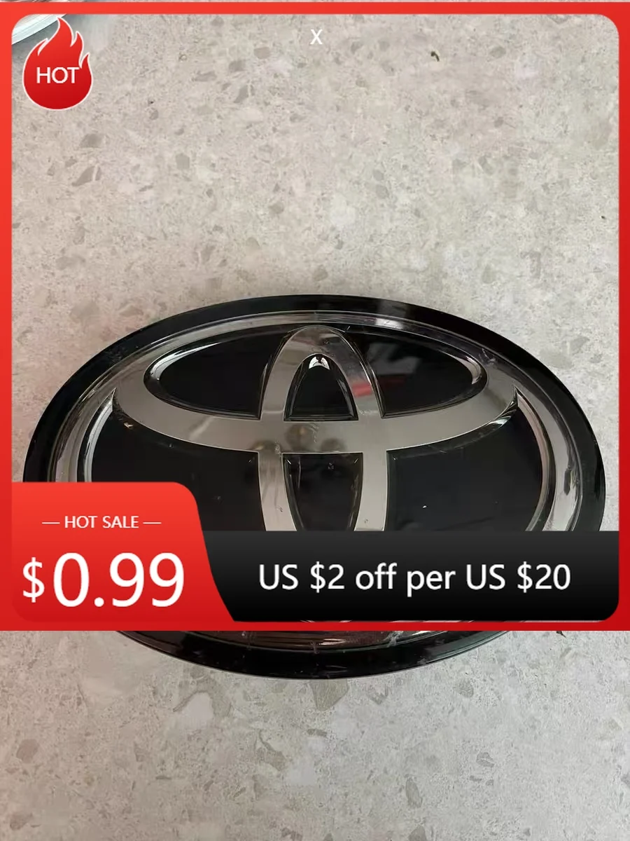 

Колпаки Hot Hub для Toyota 2026 160x105 мм, акриловая эмблема с острыми штифтами для Toyota Corolla 2016 года — заменяет OEM 53141-42020/53141-4