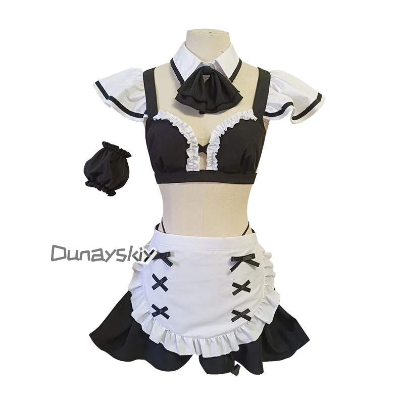 Anime Dress Up Kitagawa Marin Cosplay Costume Maid DRESS With Necklace Navy Style Swimsuit Halloween Carnival