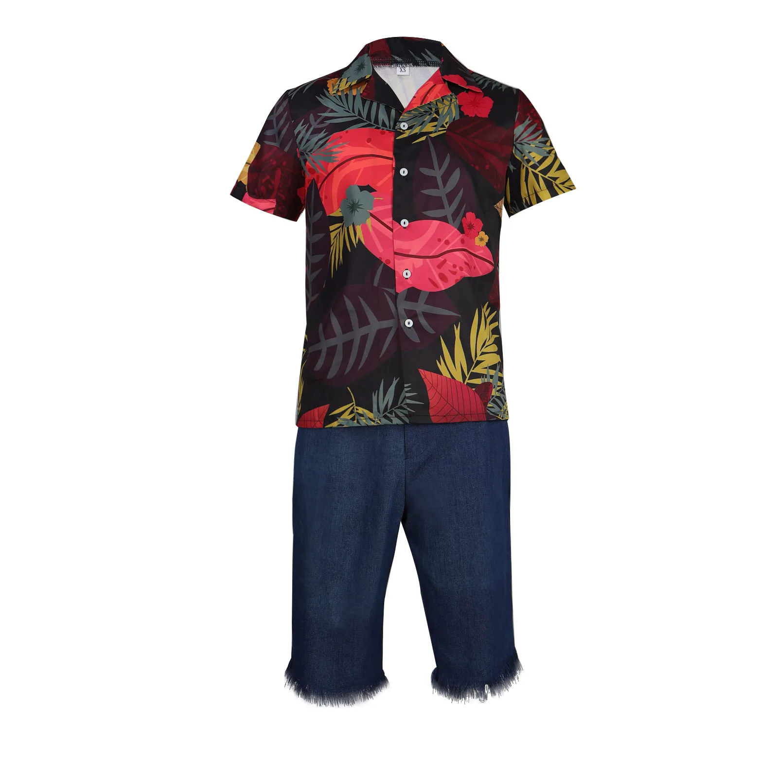 

Luffy's Floral Shirt Cosplay, Luffy Cosplay Printed Shirt, Real-life Version Of Luffy's Shirt.