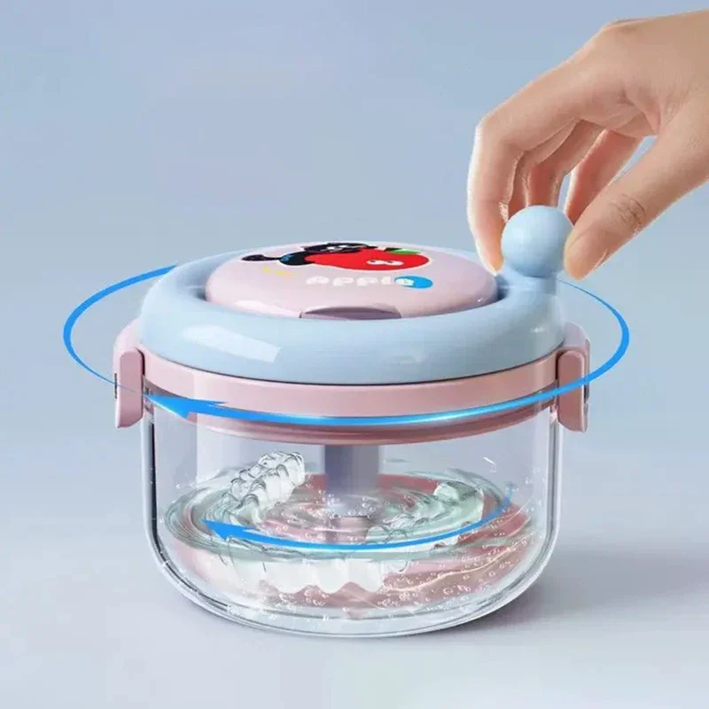 

Braces Storage Box, Denture Storage, Rotating Cleaning Box, Invisible Retainer, Drainable, Layered, Portable, Sealed Braces Case