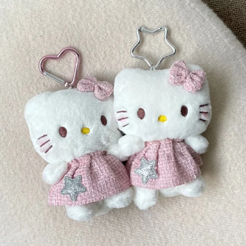 

Sanrio Hello Kitty плюшевый брелок с розовой юбкой и крыльями аниме автомобильный брелок кулон милая женская сумка автомобильные брелки для девочек подарки на день рождения