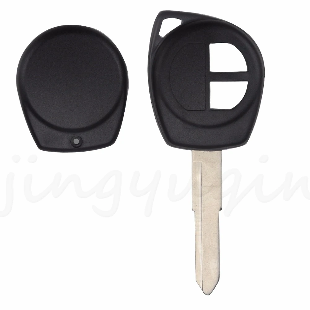 jingyuqin 2Buttons Remote Car Key Case FOB Shell Fob Housing For Suzuki grand vitara SWIFT HU133R blade Rubber Button Pad