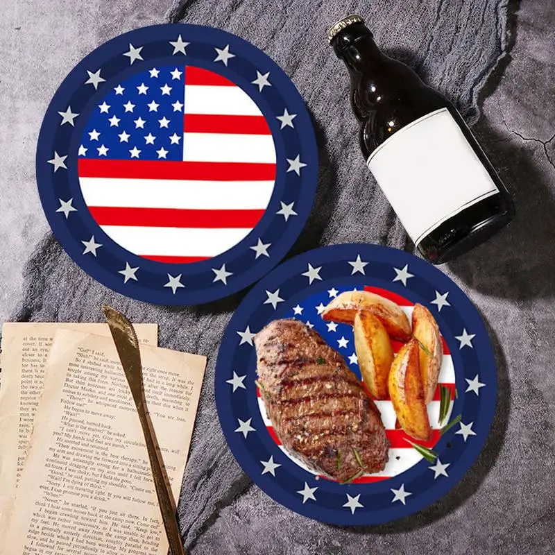 Independence Day Paper Plates Independence Day Paper Plates Kit Independence Day Party Decorations For Picnics Barbecues Summer