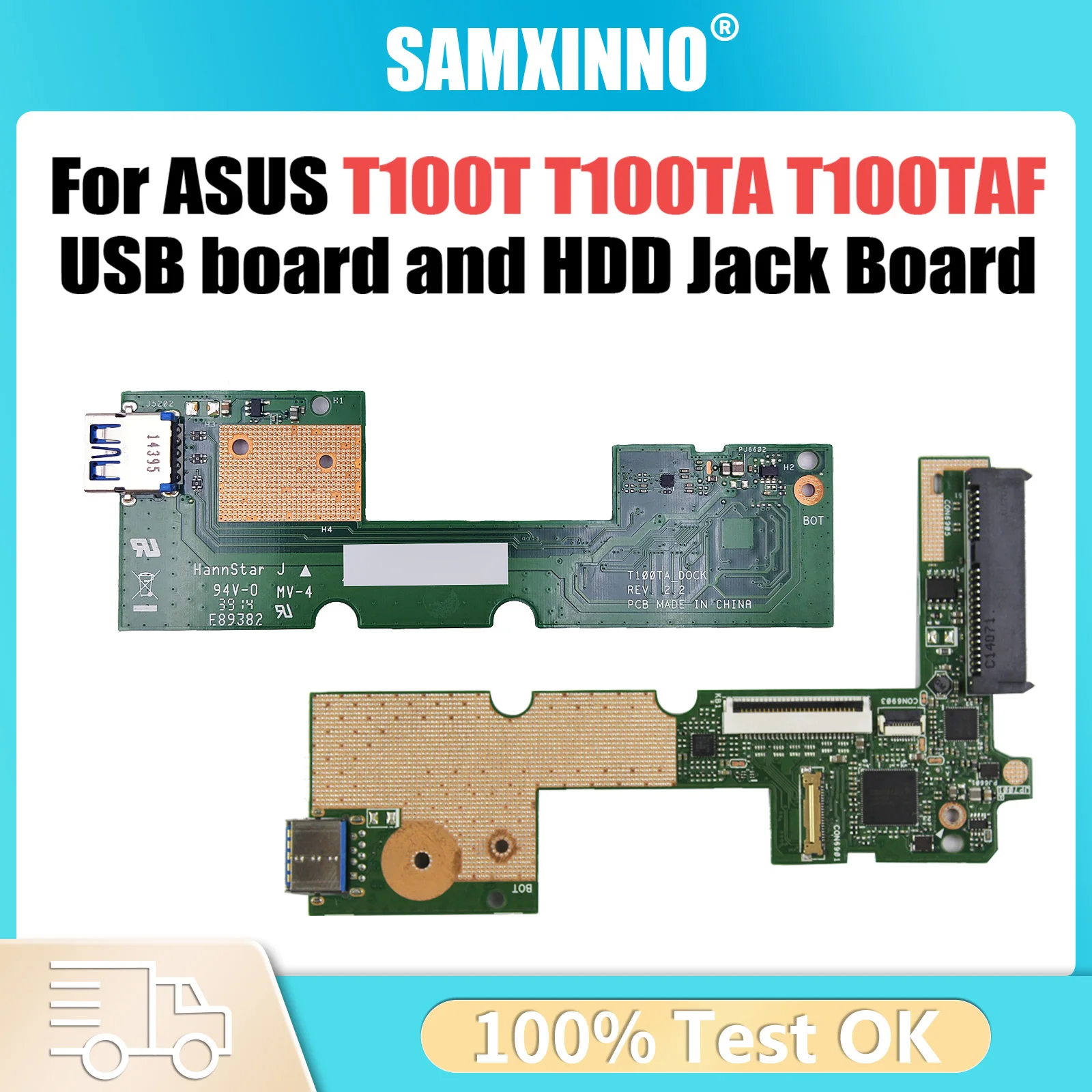 For Asus T100t T100TA T100TAF USB connector port board and Laptop HDD Jack Board 100% Tested Fast Ship