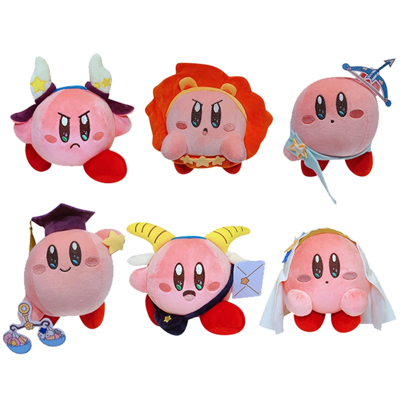 24 Styles Kirby Plush Stuffed Toys 12 Constellations Scorpio Libra Kirby Chef Cosplay Toys Adeleine Snowman Christmas Gifts