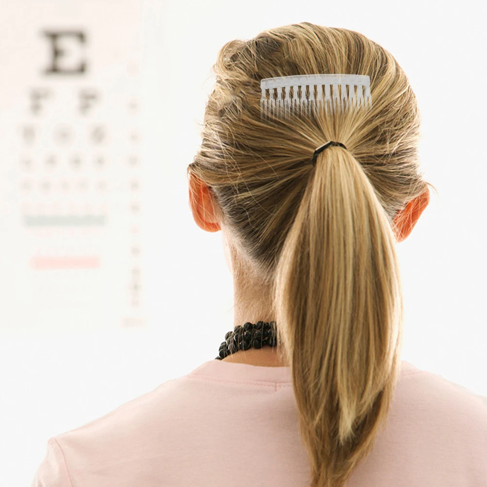 

50Pcs Plastic Hair Comb Transparent Side Clips 14-Teeth Wedding Bridal Headpieces Hair Accessories Women Wedding Veil Combs