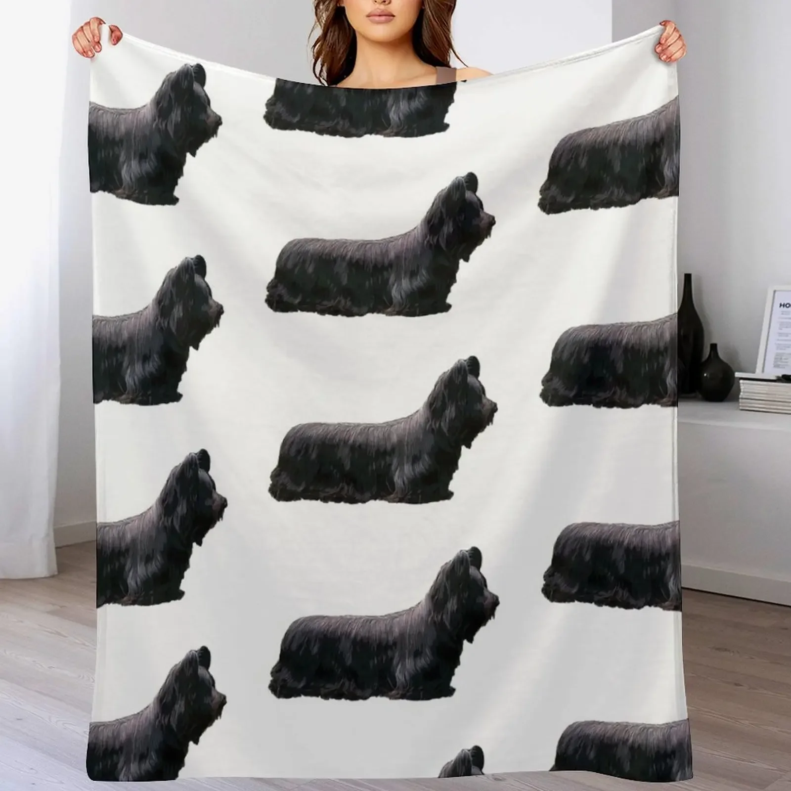 Skye Terrier Black Beauty Throw Blanket Air Conditioner Soft Blanket for Office Home