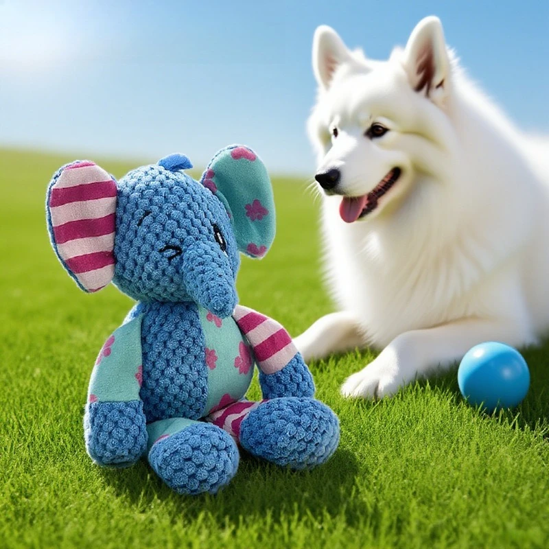 

1pcsPet Plush Toy Dog Interactive Teeth Cleaning Toys Cute Animal Style Bite Resistant Squeaky Puppy Sound Chew Toy Pet Supplies