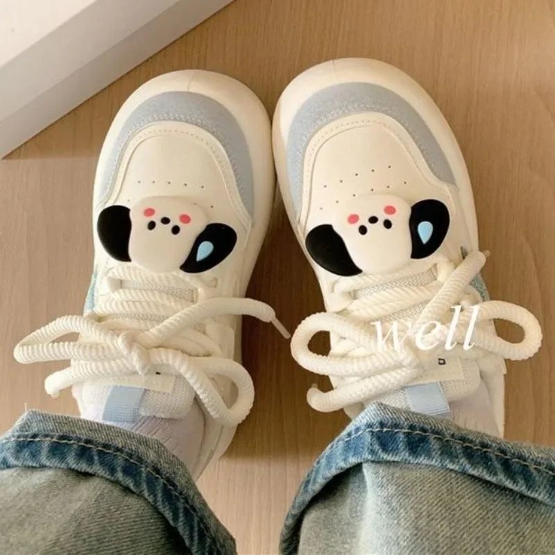 

Hello Kitty Anime Kawaii Sanrio Ins Pendant Board Shoes Cute Cartoon Pochacco Casual Sneakers Ins Fashion Gifts for Girls