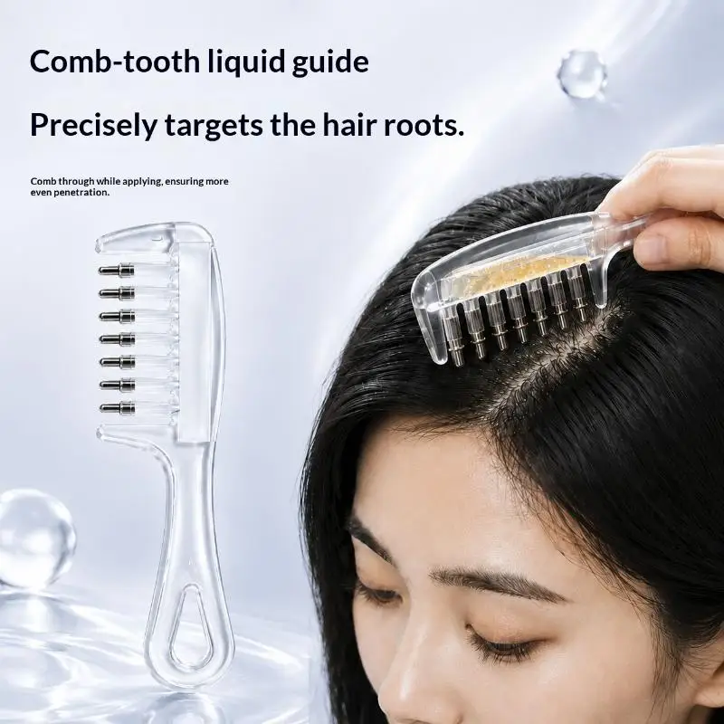 【B】Multi-Function Mini Portable Head Applicator Comb Anti-Frizz Hair Care Hair Firming Applicator Scalp Nourish Anti-Static