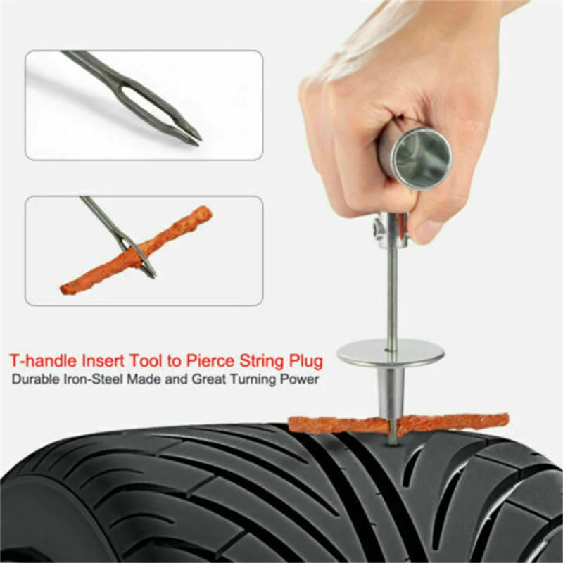 Car Tire Repair Kit Puncture Plug Tools Tyre Puncture Emergency for Tire Strips Stirring Glue Repair Tool Kit Car Accessories