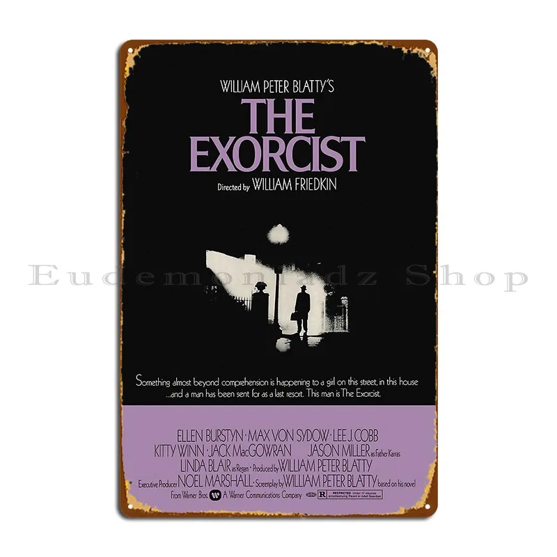The Exorcist 1973 لوحة معدنية ملصق نادي بار جدار ديكور خلق جدار كهف طباعة تين تسجيل ملصق #1