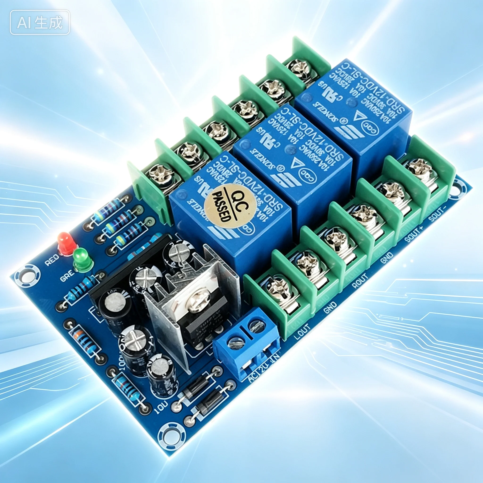 Audio for Speaker Protection Board Dual 3-Channel Delay Relay Module