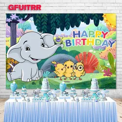 Gfuitrr Canticos Photography Backdrop Kids Birthday Party Elephant Duckling Decoration Background Baby Shower Booth Prop Banner