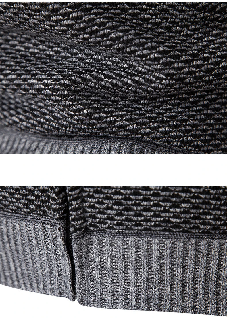 الشارع الشهير 2025 الرجال متماسكة عالية الجولة الرقبة سترة ربيع الخريف المتضخم عادية سميكة الدافئة بلون Hombre الملابس