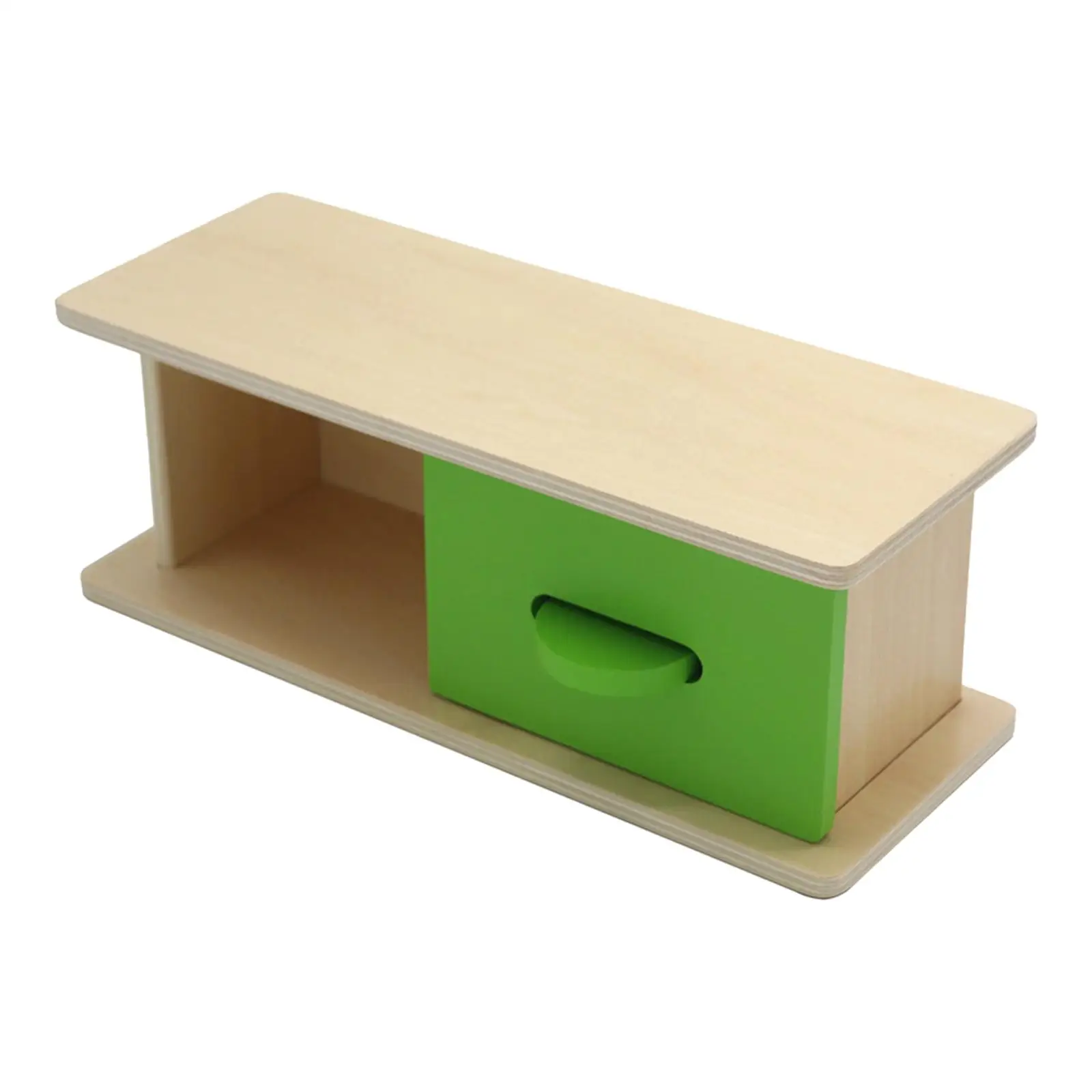 Montessori Holzkiste, Imbucare Box Developmental Drop Box Objektpermanenzbox