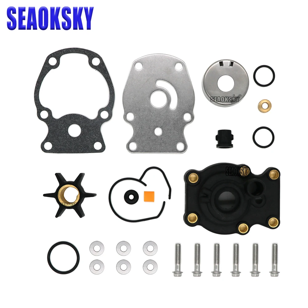 

393630 Water Pump Kit With Housing Replacement Fit Johnson Evinrude OMC Outboard 20 25 30 35HP Outboard Motors Sierra 18-3382 03