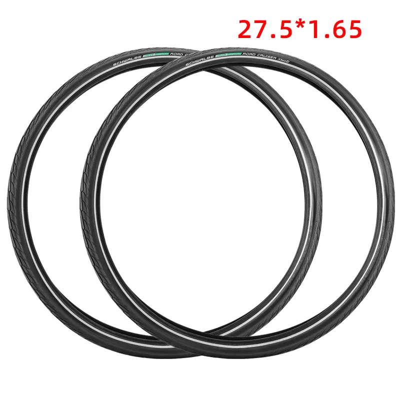 Mountain Bike Tire 27.5x1.65 Road Cruiser Reflective Anti-Puncture Anti-Slip Wear-Resistant Rubber Bicycle MTB Tire