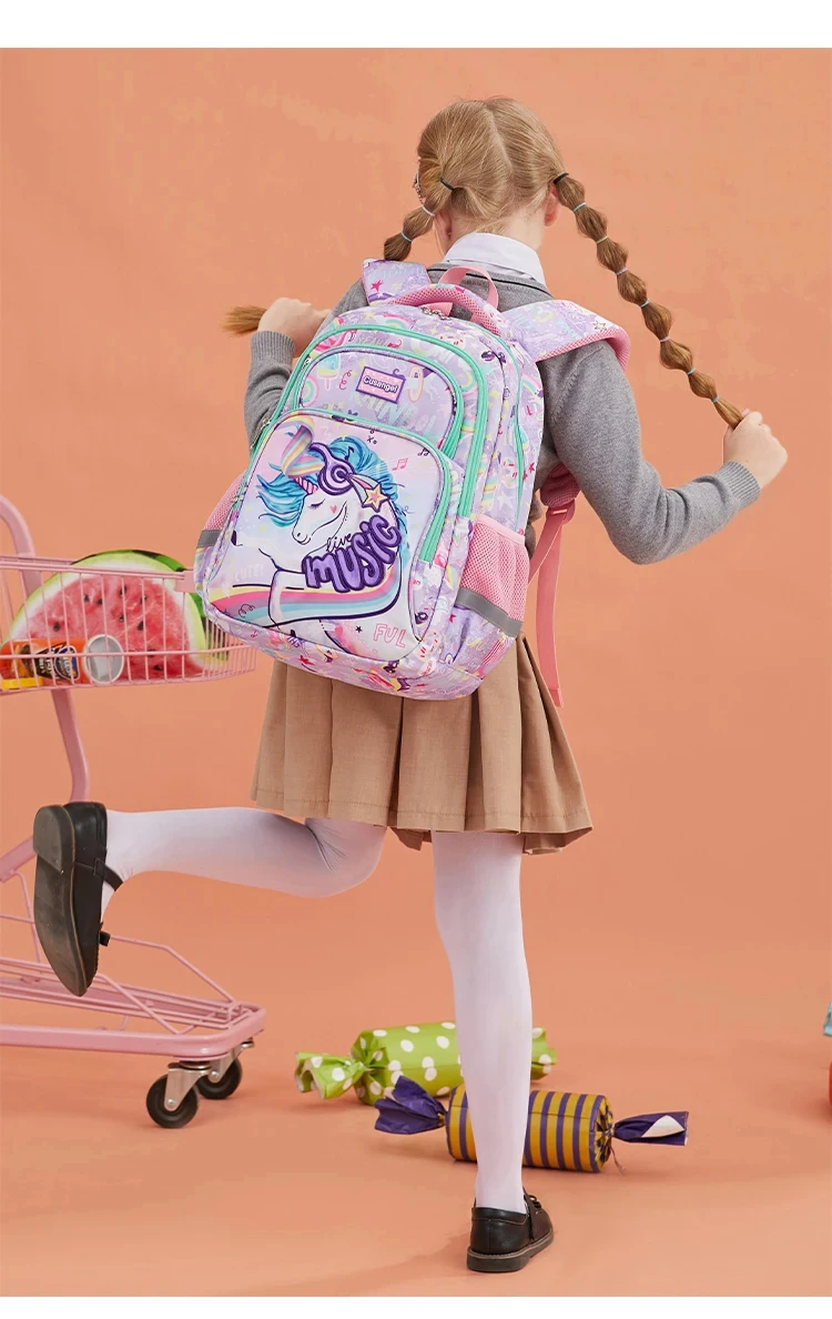 Cartoon Unicorn 3 Piece Set School Bags For Girls Boys Kids Space Backpack Primary School Students Backpack With Lunch Box