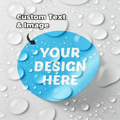 Personalized Round Stickers - Custom Design/Text/Logo - High-Quality Self-Adhesive Waterproof Vinyl Stickers