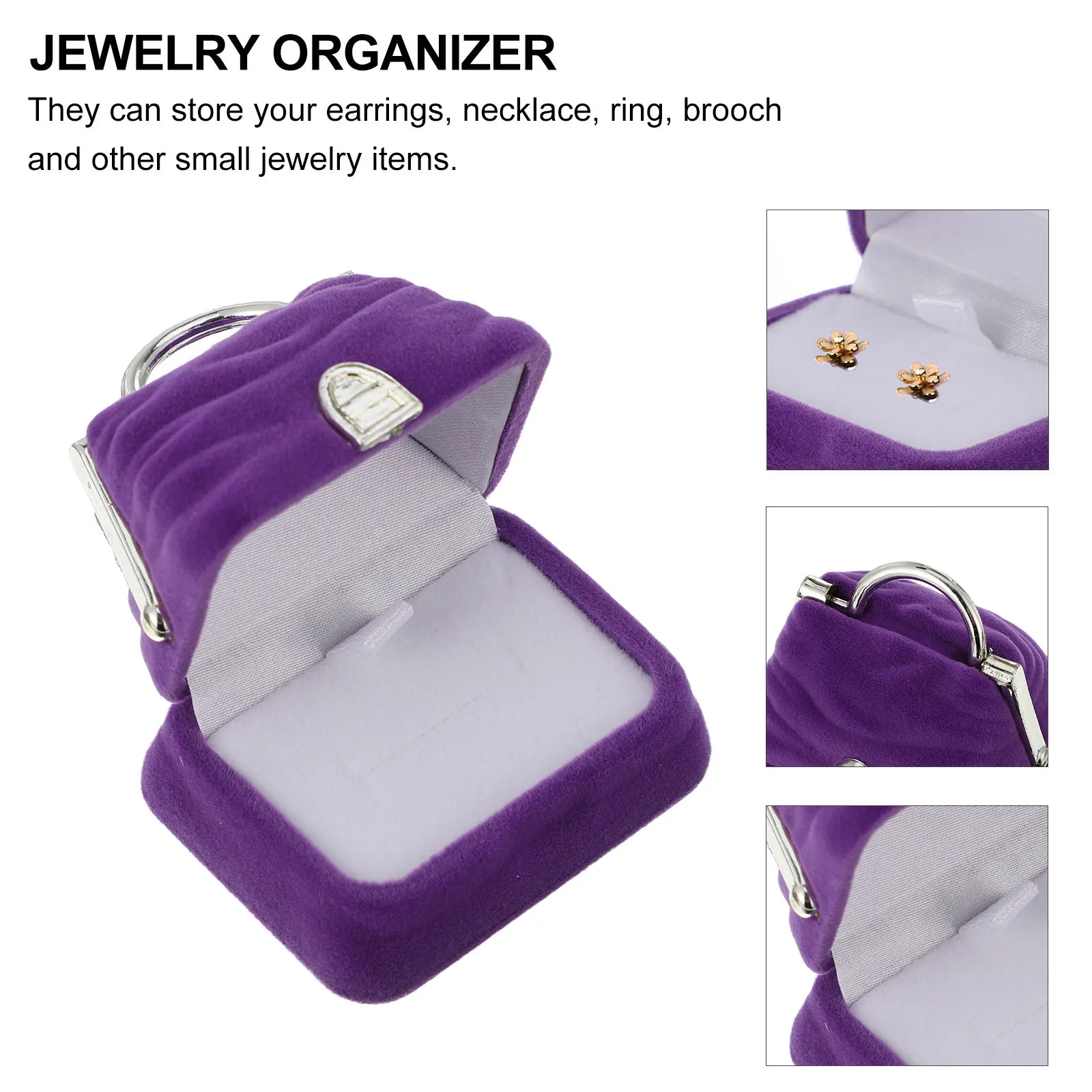 

Proposal Engagement Ring Box Small Boxes for Jewellery Flannel Jewelry Case Bride