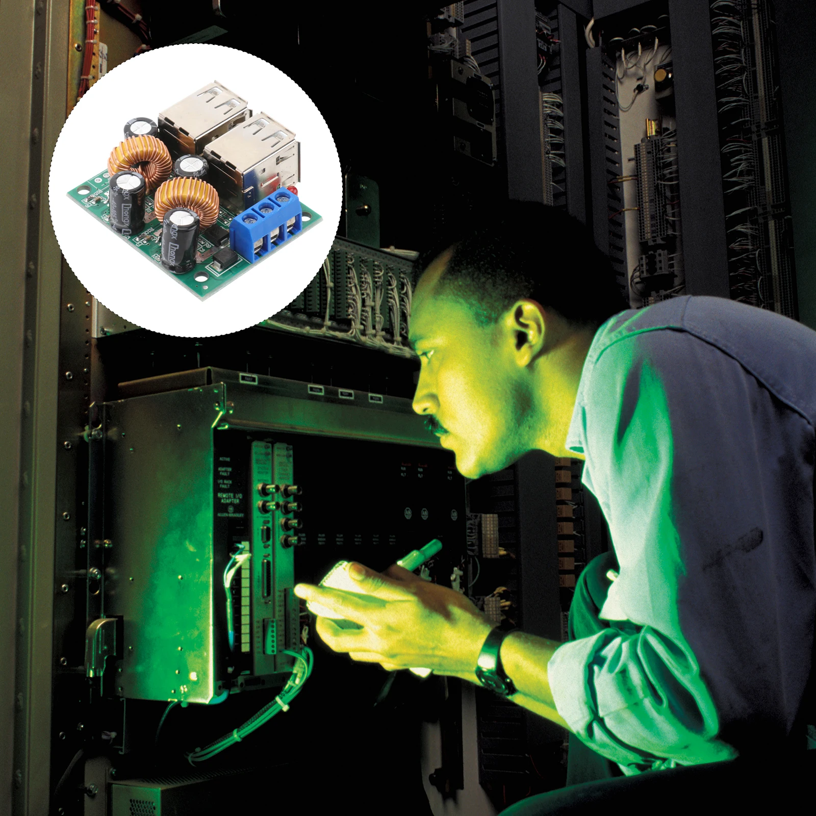 

Dc 9V 12V 18V 20V To 5V 6A 4 Usb Ports High Efficiency 94% Stable Output Plastic Metal Shell Compact Size 4.8X3.9X2.4Cm Plug