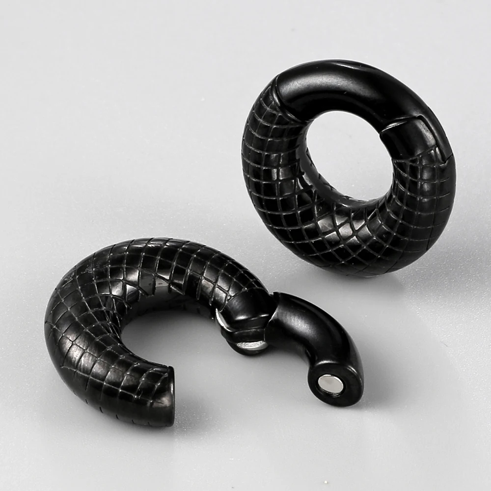 Giga 6mm Ear Hoop Stretcher Weights for Stretched Ears, 2g Stainless Steel 316L Ear Plugs Hanger Expander Body Piercing Jewelry