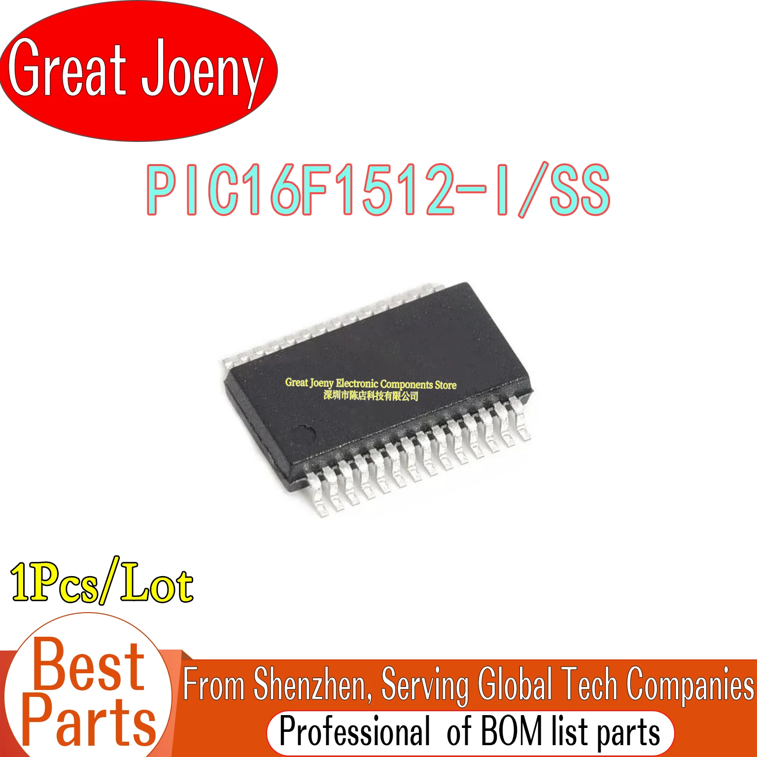 

100% New Original PIC16F1512 PIC16F1512-I/SS IC MCU Chipset SSOP-28