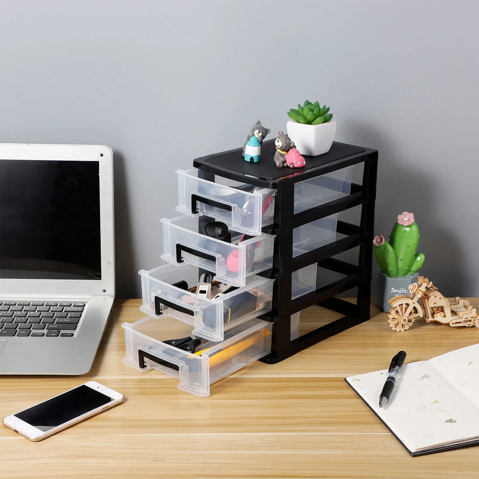 

Drawer Plastic Storage Cabinet Office Desk Multi-layer Closet Storage Box Drawer Type Closet