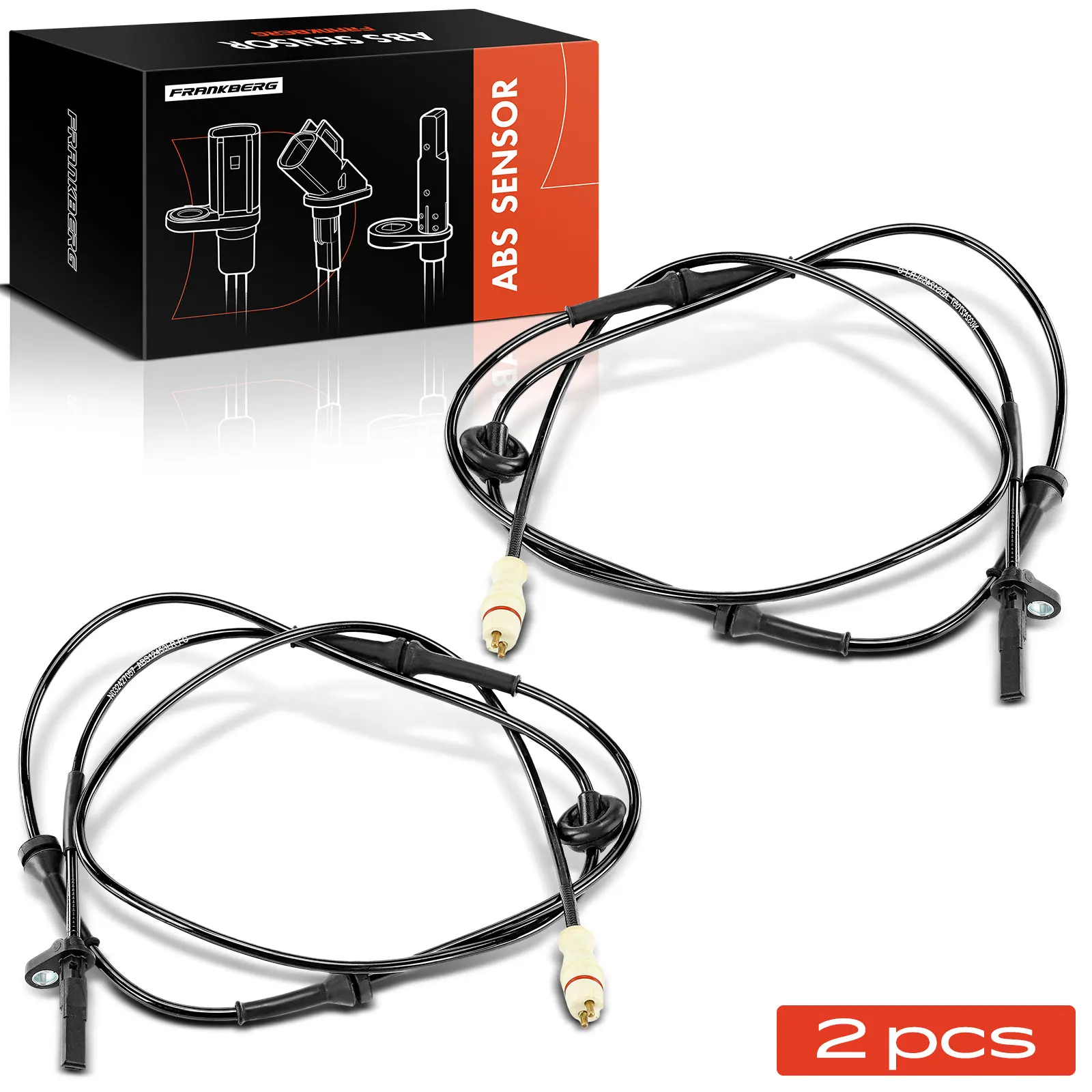 Frankberg 2x ABS Sensor Hinterachse Links Rechts für Fiat Grande Punto 199 Punto 188 1.2L 1.4L 1.9L 2002-2012 0265007512 ALB428