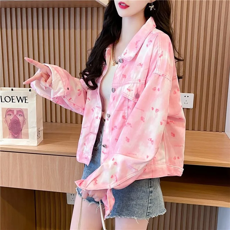 

Fashion Western Style Coats Age-reducing Design Sense Denim Jackets Female 2024 New Spring Autumn Loose Joker Jean Blouse Top