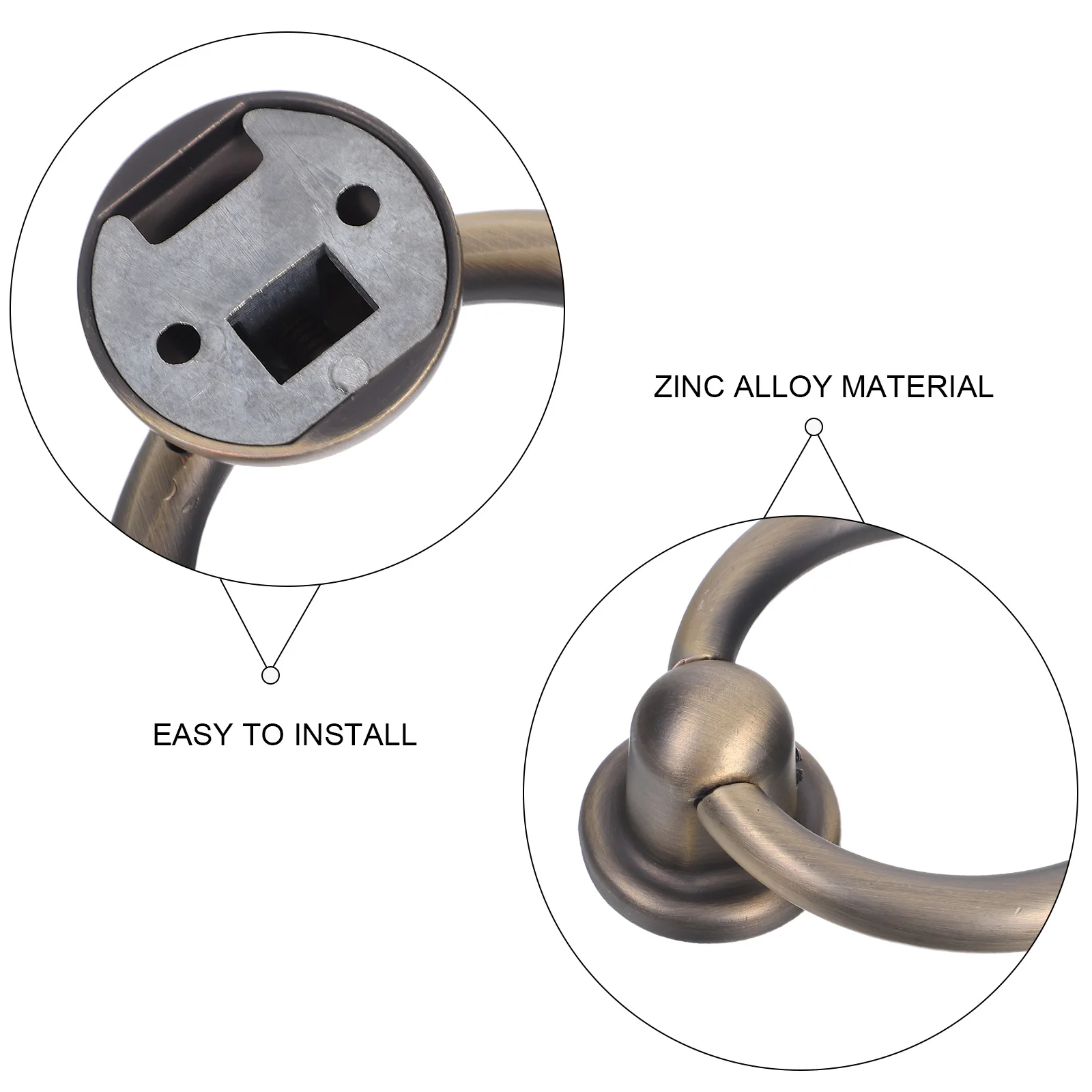 مطرقة باب مزخرفة واحدة، مادة سبائك الزنك الصلبة، سهلة التركيب لجزء باب أمان الفندق المنزلي، التصميم الحديث