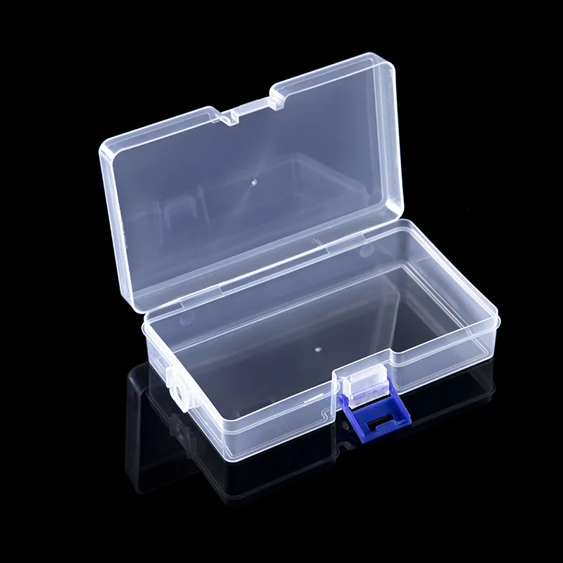 Transparent Lockable Storage Box Small Object Storage Container Fishing Gear Accessories Box Cosmetic Crafts Jewelry Plastic