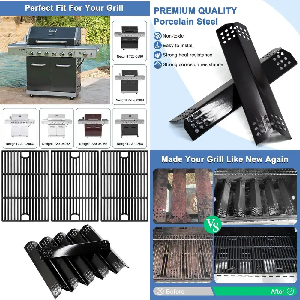 

Запасные части для моделей газовых грилей Deluxe с 6 конфорок, переборщики пламени и решеток для гриля для 6-конфровых грилей