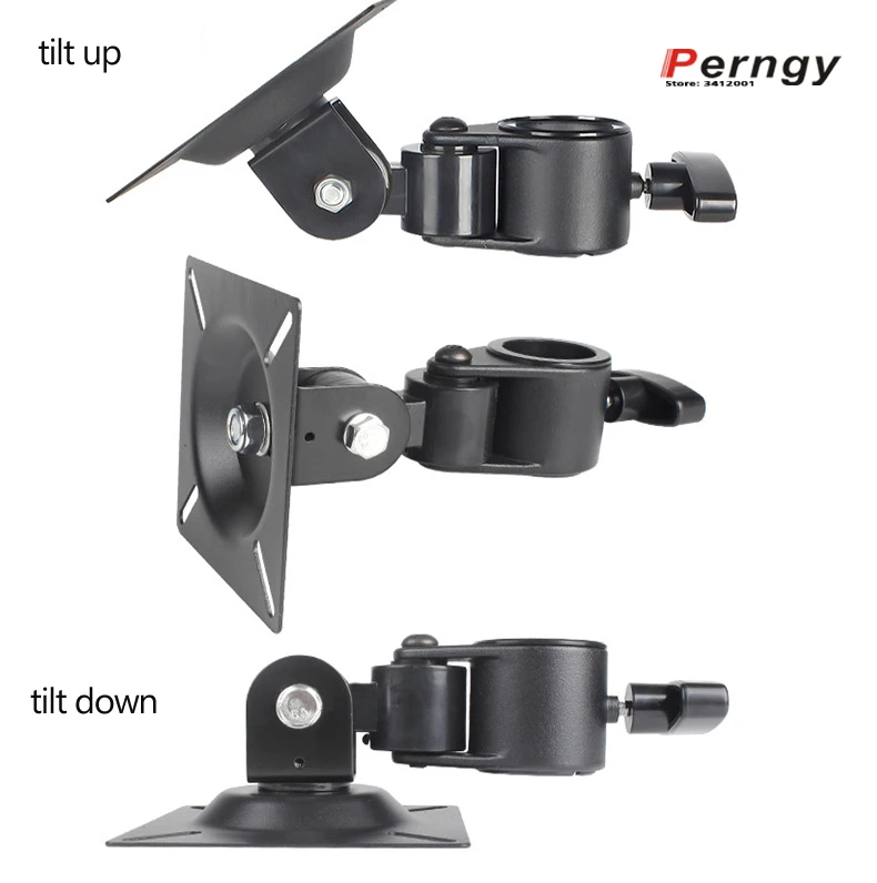 ST100-R 10'-27' TV Tripod Floor Stand Trolley Monitor Holder Height Adjustable 180cm 150cm With Wheel Rotate Tilt Swivel Steel view 5