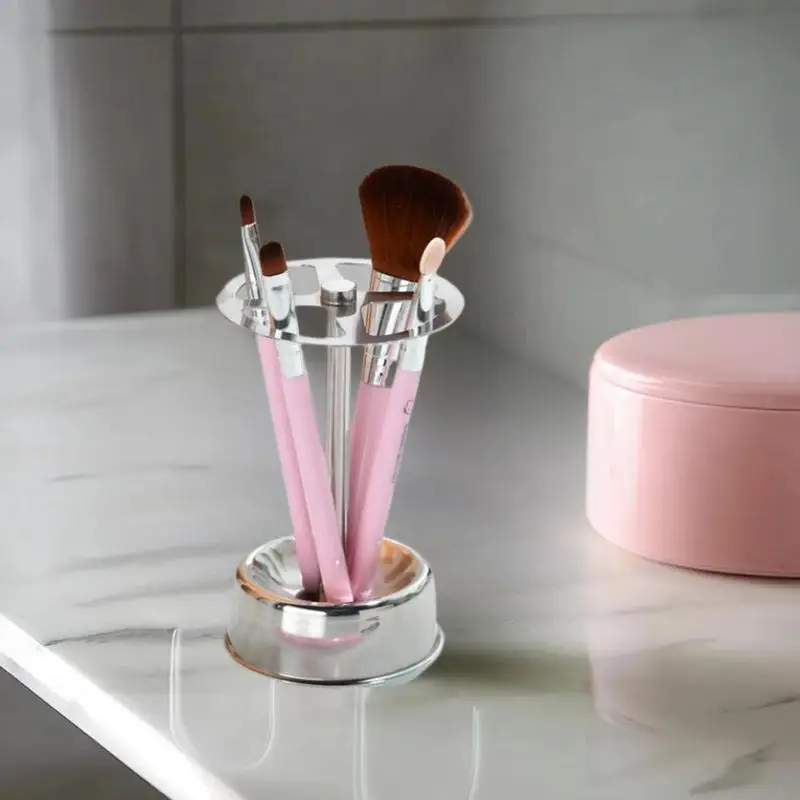 

Toothpaste Storage Stand Toothbrush Holder Space Saving Stainless Steel Toothpaste Organizer for Hotel Dormitory Bathroom