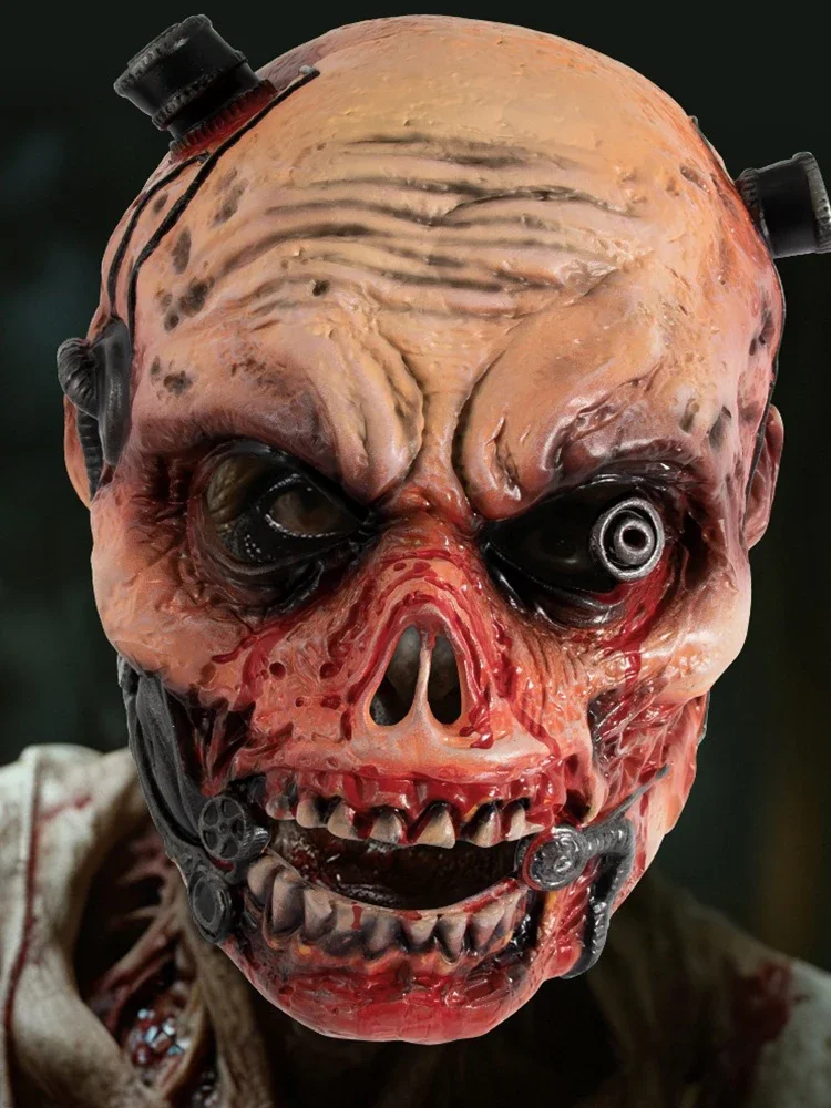 ハロウィンコスプレヘッドギアリアルな怖いゾンビマスク3Dステレオノベルティゴーストマスク面白い悪魔死神マスクドレスアップ小道具