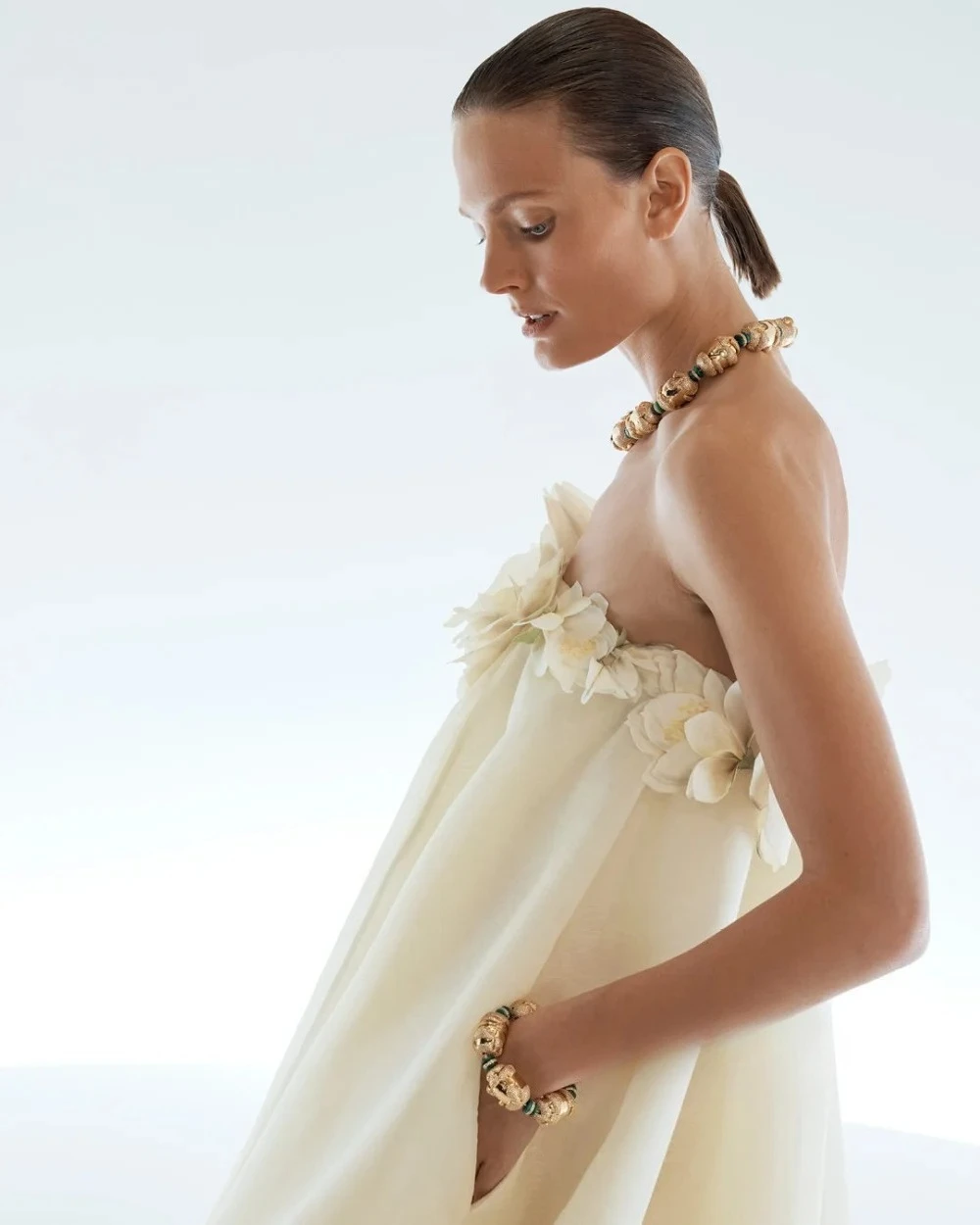 Bijpassende chiffon bloem rechte strapless midi-jurk galajurken klassieke prachtige hoogwaardige feestjurken dames op maat